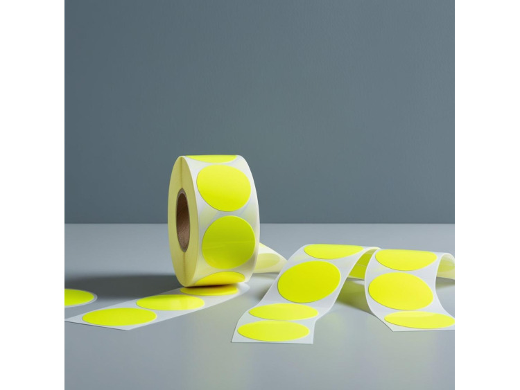Étiquettes Papier fluo neutre adhésif permanent