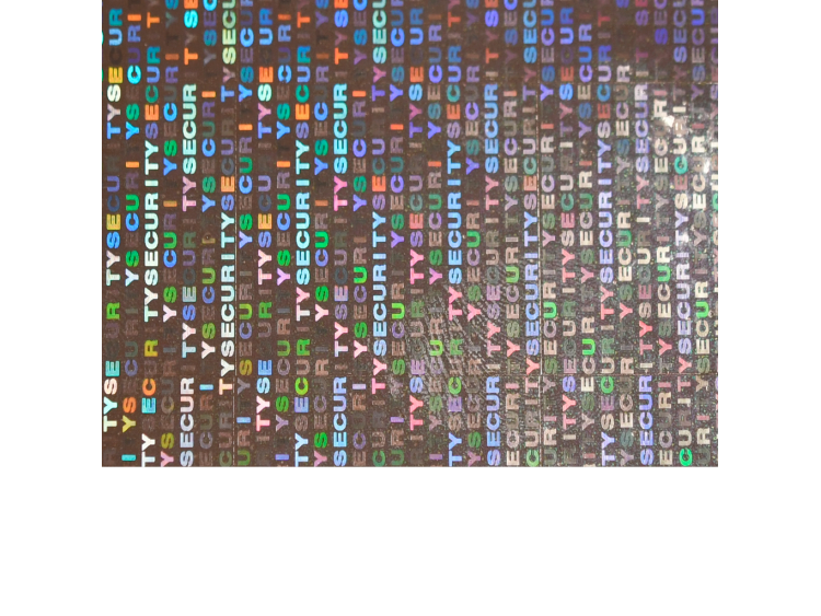 Polyester holographique adhésif permanent