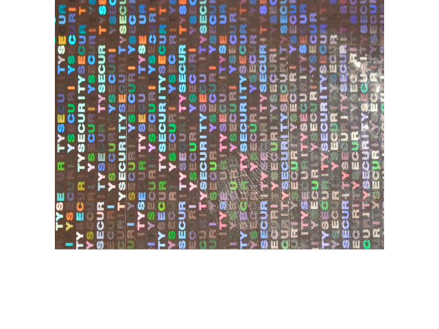 Polyester holographique adhésif permanent